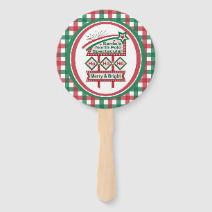 Éventail Père Noël's Retro Marquee - Ho Ho Ho Joyeux et lum