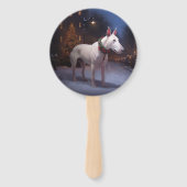 Éventail Période de fêtes de Noël du Bull Terrier (Dos)