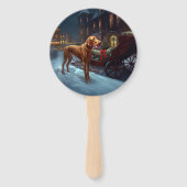 Éventail Période de fêtes de Noël du Vizsla (Dos)