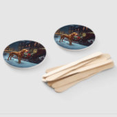 Éventail Période de fêtes de Noël du Vizsla (Non-assemblé)