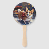 Éventail Période festive de Noël Corgi (Dos)