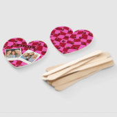 Éventail Personalized Cherry Gingham Retro Custom Name (Non-assemblé)