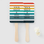 Éventail Personalized Custom Your Own Photo & Text  (Devant et derrière)