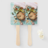 Éventail Personalized Custom Your Own Photo & Text (Devant et derrière)