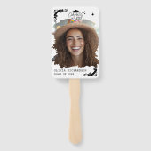 Éventail Personalized Graduation Elegant Script Stars & Cap (Dos)