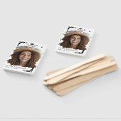 Éventail Personalized Graduation Elegant Script Stars & Cap (Non-assemblé)