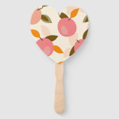 Éventail Personalized Peach Pattern Cute Retro Summer (Dos)
