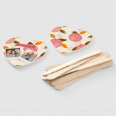 Éventail Personalized Peach Pattern Cute Retro Summer (Non-assemblé)