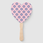 Éventail Personalized Pink Evil Eye Pattern Gifts With Name (Dos)