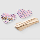 Éventail Personalized Pink Evil Eye Pattern Gifts With Name (Non-assemblé)