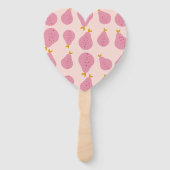 Éventail Personalized Pink Pear Pattern Cute Girly Fruit (Dos)