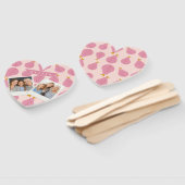 Éventail Personalized Pink Pear Pattern Cute Girly Fruit (Non-assemblé)