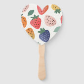 Éventail Personalized Summer Colorful Strawberry Pattern (Dos)