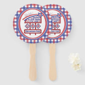 Éventail Personalized USA 250–Patriotic Retro Marquee (Devant et derrière)