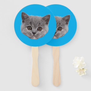 Éventail Personnalisé Anniversaire Visage Chat Coupe Bachel