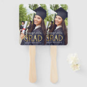 Éventail Personnalisé Félicitations Grad Moderne Simple Pre (Devant et derrière)
