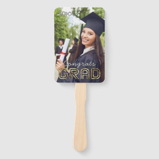 Éventail Personnalisé Félicitations Grad Moderne Simple Pre (Devant)