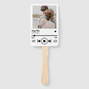Éventail Personnalisé Nouveau Photo Chanson Playlist Merci