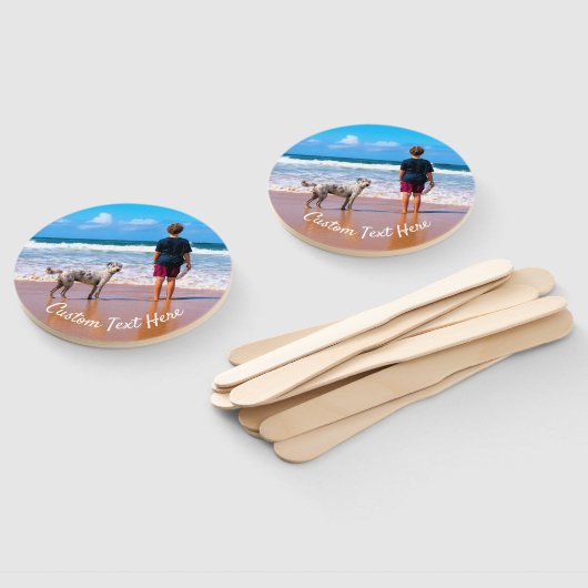 Éventail Personnalisé votre ventilateur à main avec texte p (Non-assemblé)