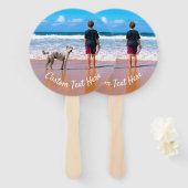 Éventail Personnalisé votre ventilateur à main avec texte p (Devant et derrière)