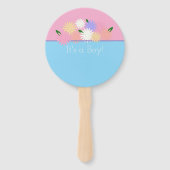 Éventail Personnalisée Elégante Bébé Garçon Fille Genre Rév (Devant)