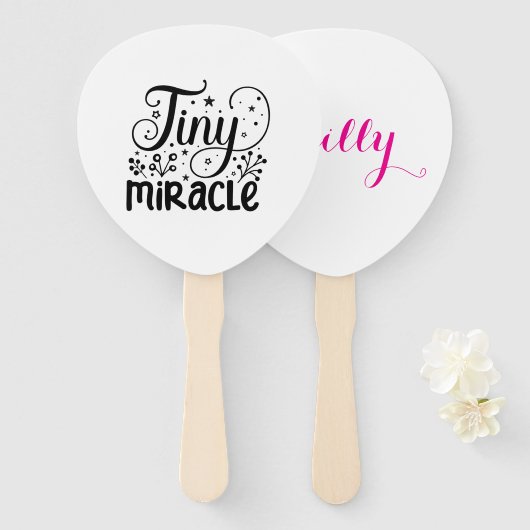 Éventail Petit miracle ! (Devant et derrière)