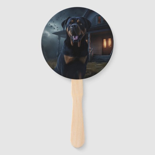 Éventail Peur d'Halloween Rottweiler (Dos)