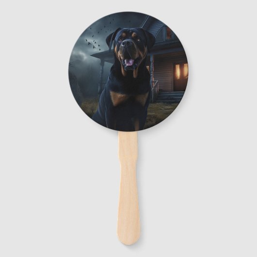 Éventail Peur d'Halloween Rottweiler (Devant)