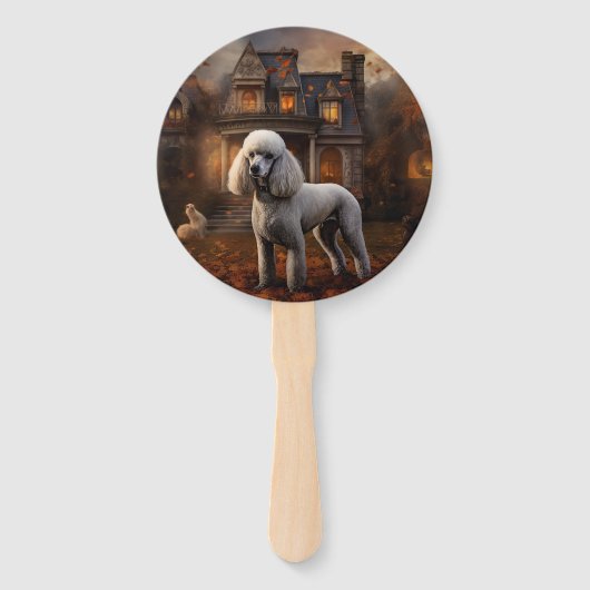 Éventail Peur Halloween caniche (Devant)