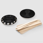 Éventail Phases de lune dorée Programme de mariage Ventilat (Non-assemblé)