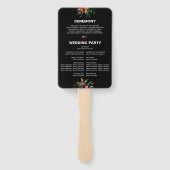 Éventail Photo Carré Moody Florals Frame Wedding Party (Dos)