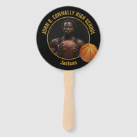 Photo de joueur de basket-ball au lycée en or noir