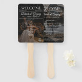 Éventail Photo de journal Programme de mariage Editorial de (Devant et derrière)