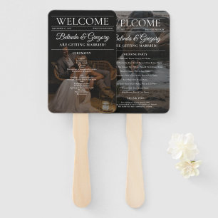 Éventail Photo de journal Programme de mariage Editorial de