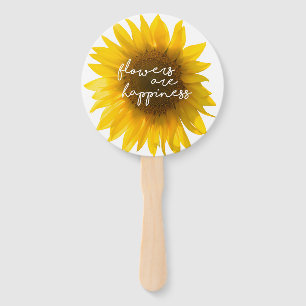 Éventail Photo de tournesol réel Champ Fleurs sont bonheur