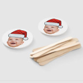 Éventail Photo de visage de bébé personnalisé Noël du Père (Non-assemblé)