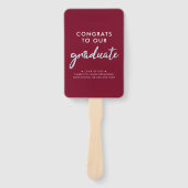 Éventail Photo du diplômé Bourgogne Graduation 2024 (Devant)