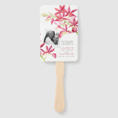 Éventail Photo du programme de mariage de l'aquarelle de l' (Devant)