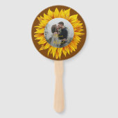 Éventail Photo floral rustique élégant mariage enregistrer  (Devant)