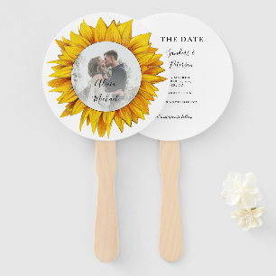 Éventail Photo floral rustique mariage chic enregistrer la