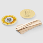 Éventail Photo floral rustique mariage chic enregistrer la  (Non-assemblé)