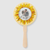 Éventail Photo floral rustique mariage chic enregistrer la  (Devant)