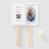 Éventail Photo Graduation Acheter le Grad a Drink QR Code (Devant et derrière)