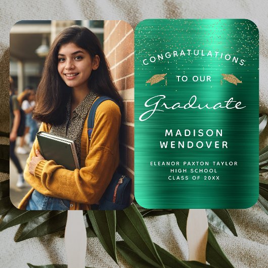 Éventail Photo Green Brohed Metal Graduation 2025