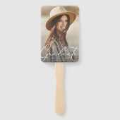 Éventail Photo moderne Graduate Script simple (Dos)