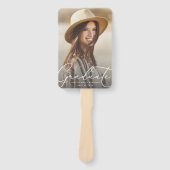 Éventail Photo moderne Graduate Script simple (Devant)