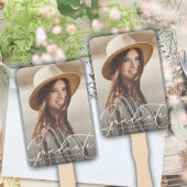 Éventail Photo moderne Graduate Script simple