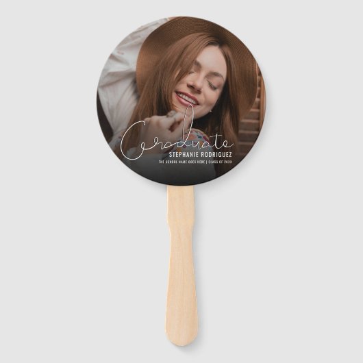 Éventail Photo Moderne Graduation (Dos)