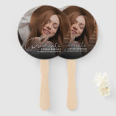 Éventail Photo Moderne Graduation (Devant et derrière)