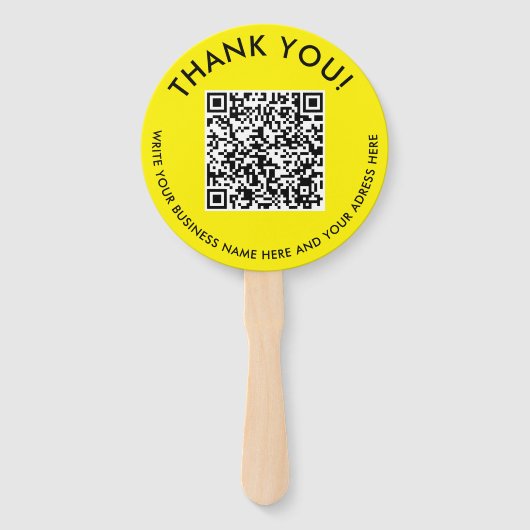 Éventail Photo numérique numérisable Yellow Web QR Code mod (Devant)